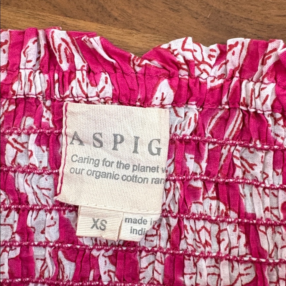 ASPIGA Emani Organic Cotton Smocked Waist Mini Tiered Skirt Size XS - Picture 7 of 11